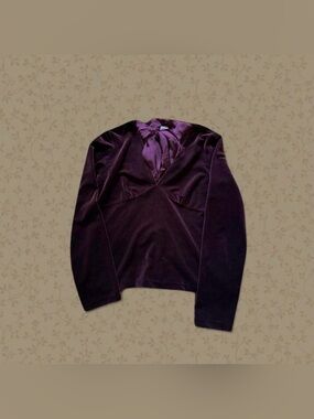 True Vintage Hanky Panky Deep Plum Velvet Blouse